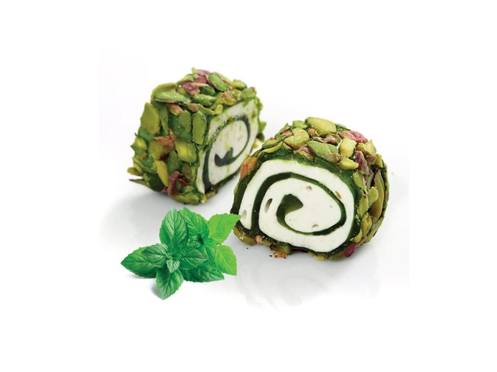 Lokoum « Sultan » enrobé de pistaches et aromatisé à la menthe