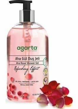 Gel douche naturel AHA à la rose Agarta, 400 ml