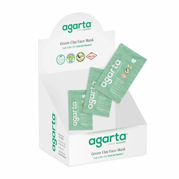 Masque visage naturel Agarta à l’argile verte, 10 ml