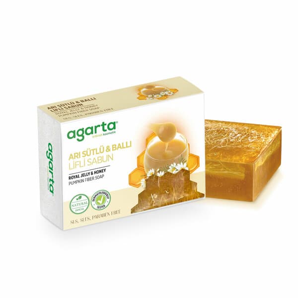 Savon naturel exfoliant Agarta à la gelée royale et au miel, 150 g