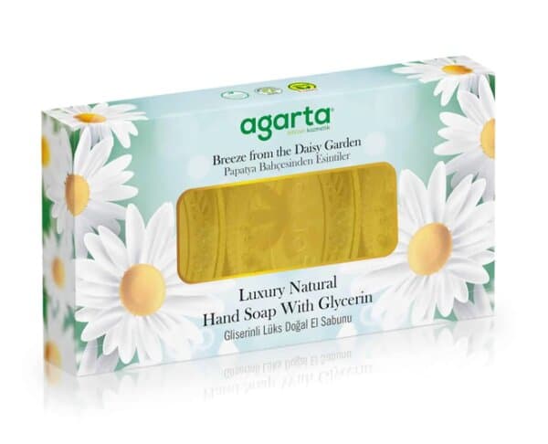 Savon naturel pour les mains Agarta Jardin de camomille, 3 × 100 g