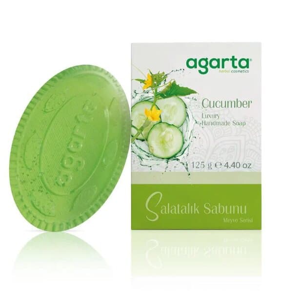 Savon naturel Agarta Jardin de fruits au concombre, 125 g