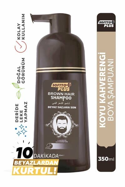 Shampooing colorant châtain foncé Softto Plus, 350 ml