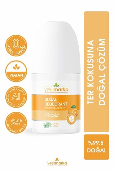 Déodorant naturel Yeşil Marka parfum orange, 50 ml