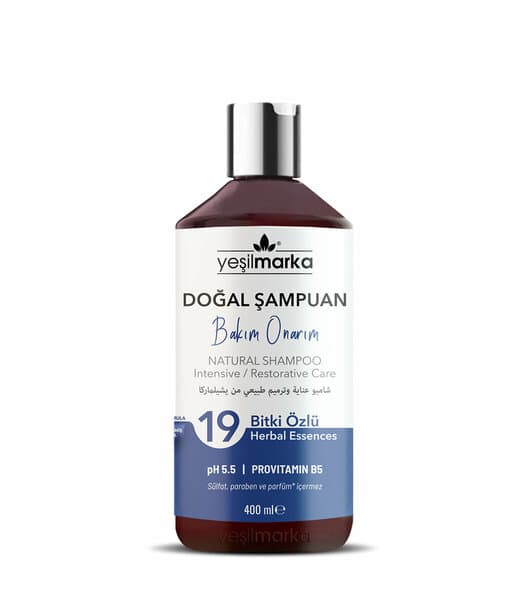 Shampooing naturel réparateur Yeşil Marka, 400 ml