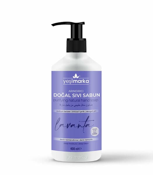 Savon liquide naturel Yeşil Marka à la lavande, 400 ml