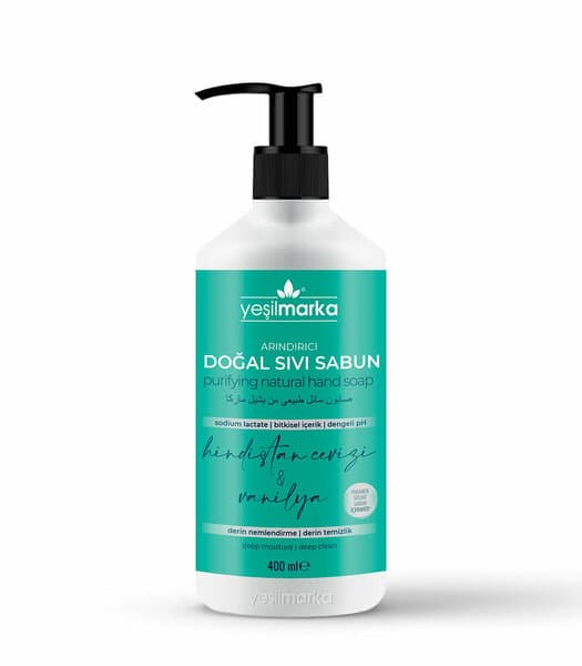 Savon liquide naturel Yeşil Marka à la noix de coco et à la vanille, 400 ml