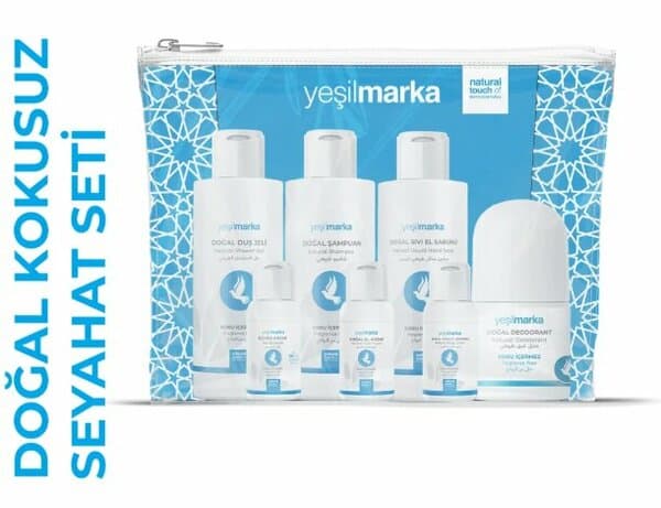 Kit de voyage de soins personnels Yeşil Marka sans parfum, adapté au Hajj et à la Omra