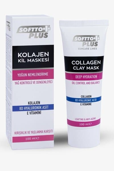 Masque à l’argile et au collagène Softto Plus, 100 ml