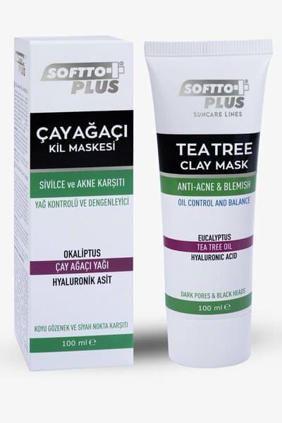 Masque à l’argile et à l’arbre à thé Softto Plus, 100 ml