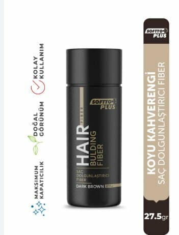 Softto Plus hair bulding fiber dark brown 27,5 g