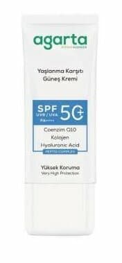 Crème solaire Agarta Naturel solaire yaşlanma anti 50 SPF