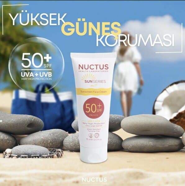 Crème solaire Nuctus Solaire tüm ciltler spf50 + 75ml