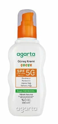 Crème solaire Agarta Naturel solaire enfant 50 SPF 200 ml