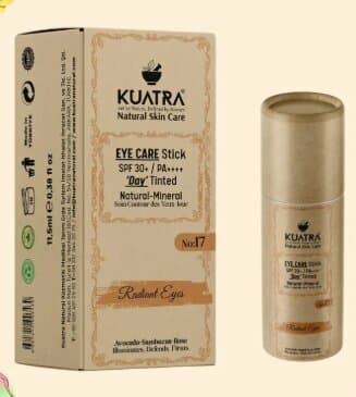 Kuatra Radiant contour des yeux naturel minéral jour soin stick SPF 30+ | PA + teinté 11,5 ml