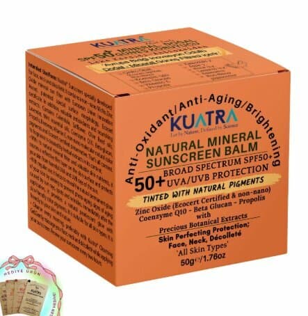 Baume solaire Kuatra SPF 50+ naturel minéral nem solaire teinté balm 50 ml