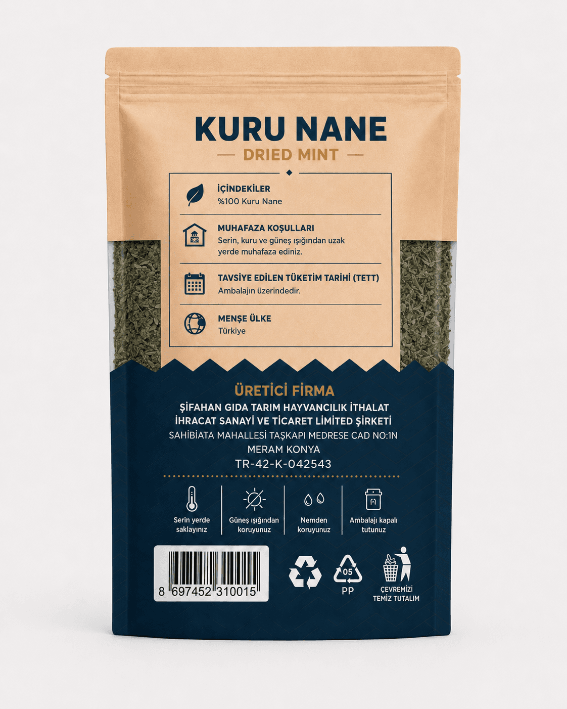 Ecir Anatolia Sec menthe – naturel sectulmuş menthe