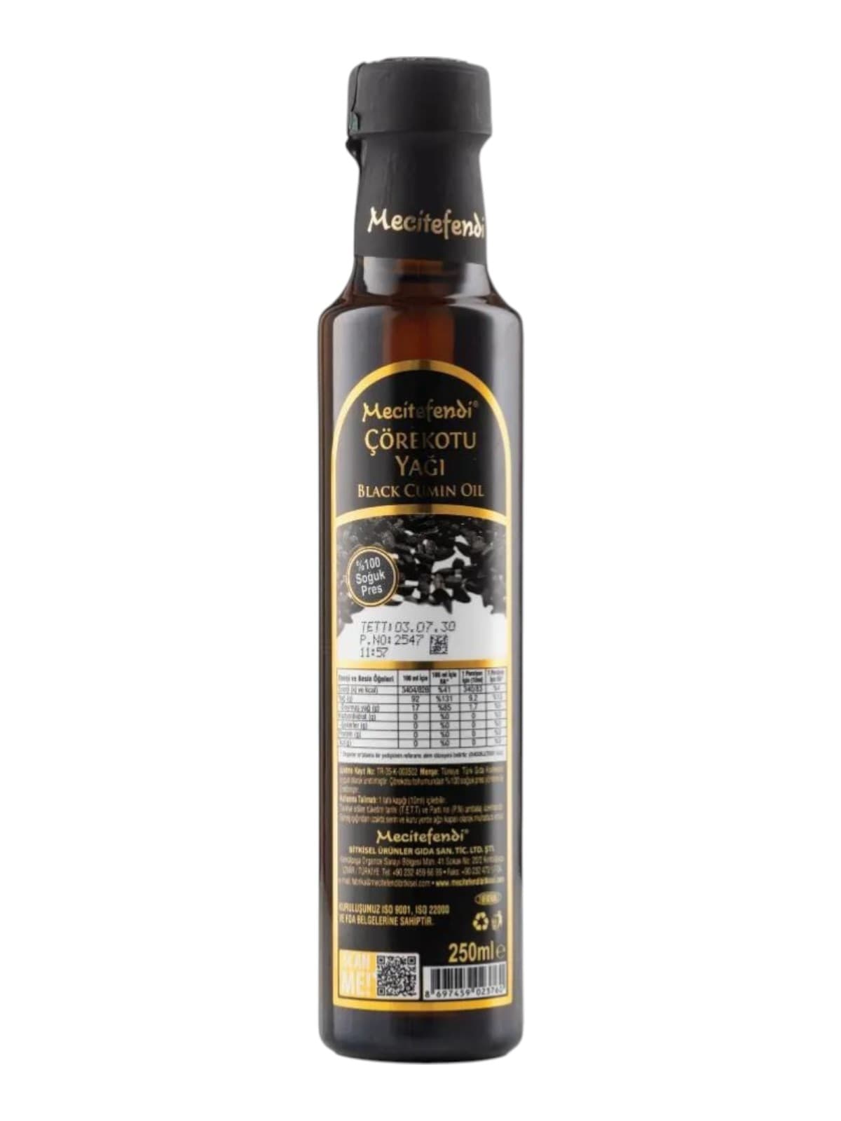 Huile de graines de nigelle Mecitefendi, 250 ml
