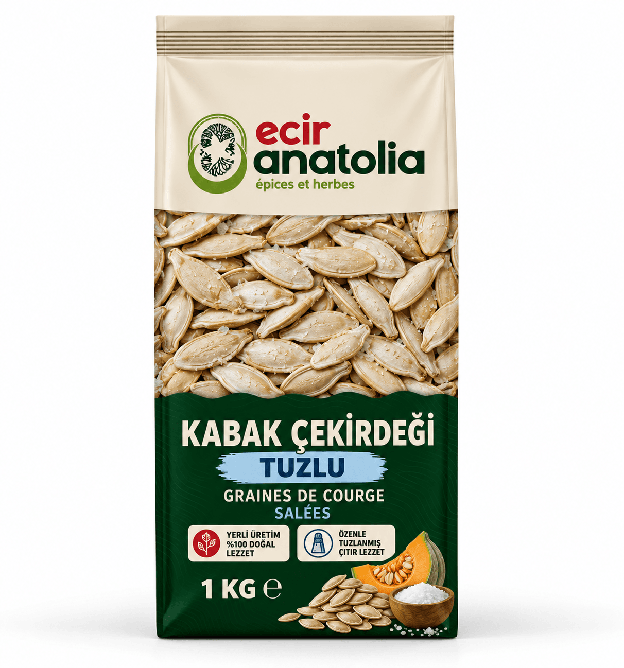 Ecir Anatolia Tuzlu Kabak Çekirdeği- 1 kg